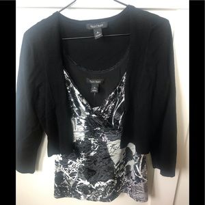 2-piece camisole/cardigan set.